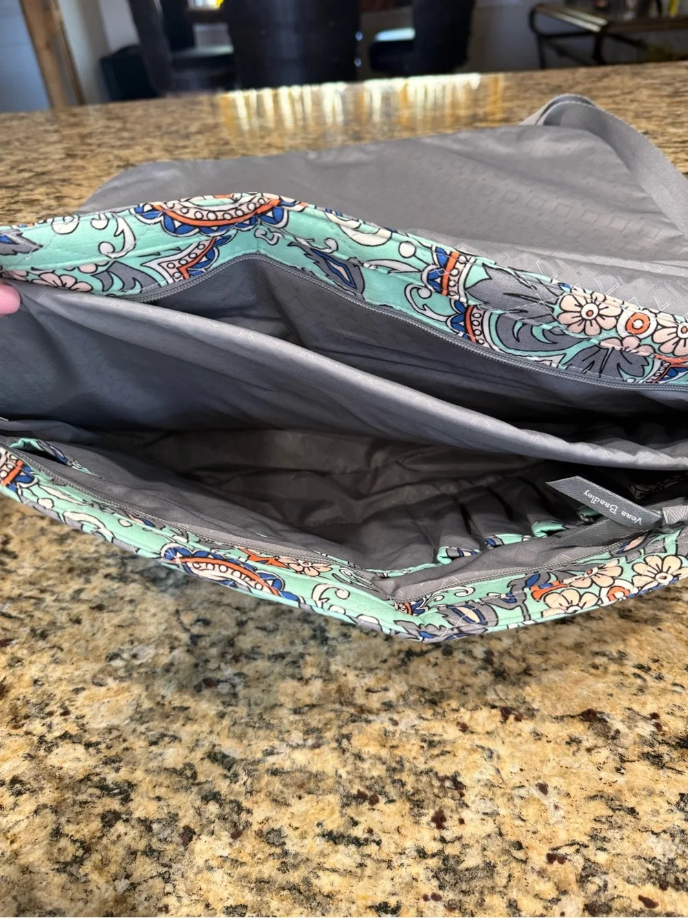 Quilted Floral Fold-Over Women’s Clutch Bag - Mint Floral
